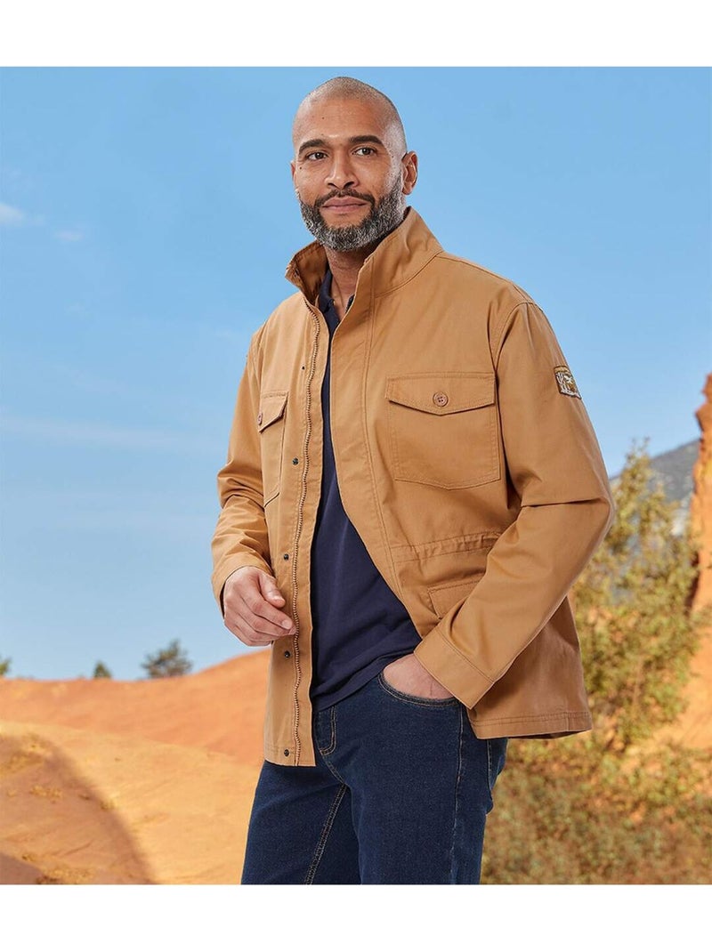 Chaqueta safari de sarga con cuello alto y cierre de cremallera arizona land Amarillo oscuro - Kiabi