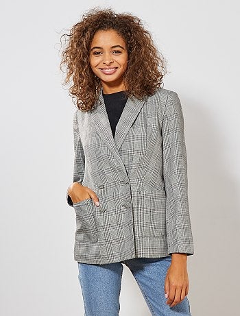 Chaqueta sastre de cuadros - Kiabi