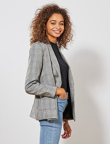 Chaqueta sastre de cuadros - Kiabi