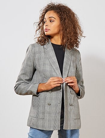 Chaqueta sastre de cuadros - Kiabi