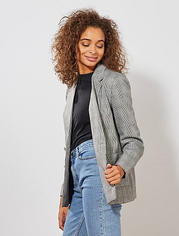 Chaqueta sastre de cuadros - Kiabi
