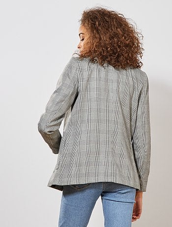 Chaqueta sastre de cuadros - Kiabi