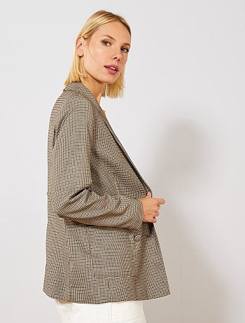 Chaqueta sastre de cuadros - Kiabi