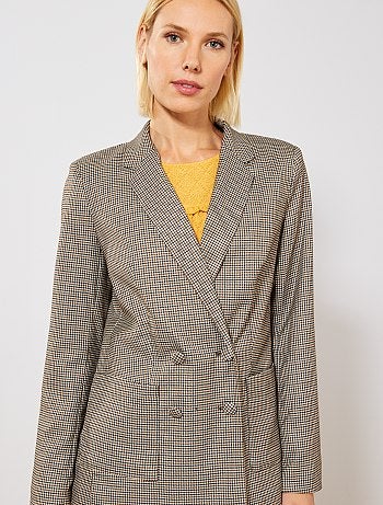 Chaqueta sastre de cuadros - Kiabi