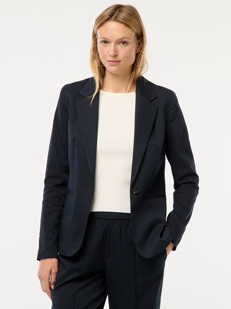 Chaqueta sastre de manga larga Azul - Kiabi