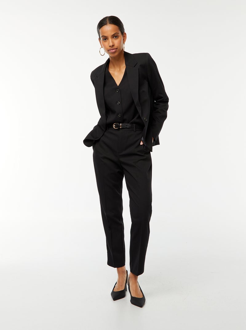 Chaqueta sastre de manga larga negro - Kiabi