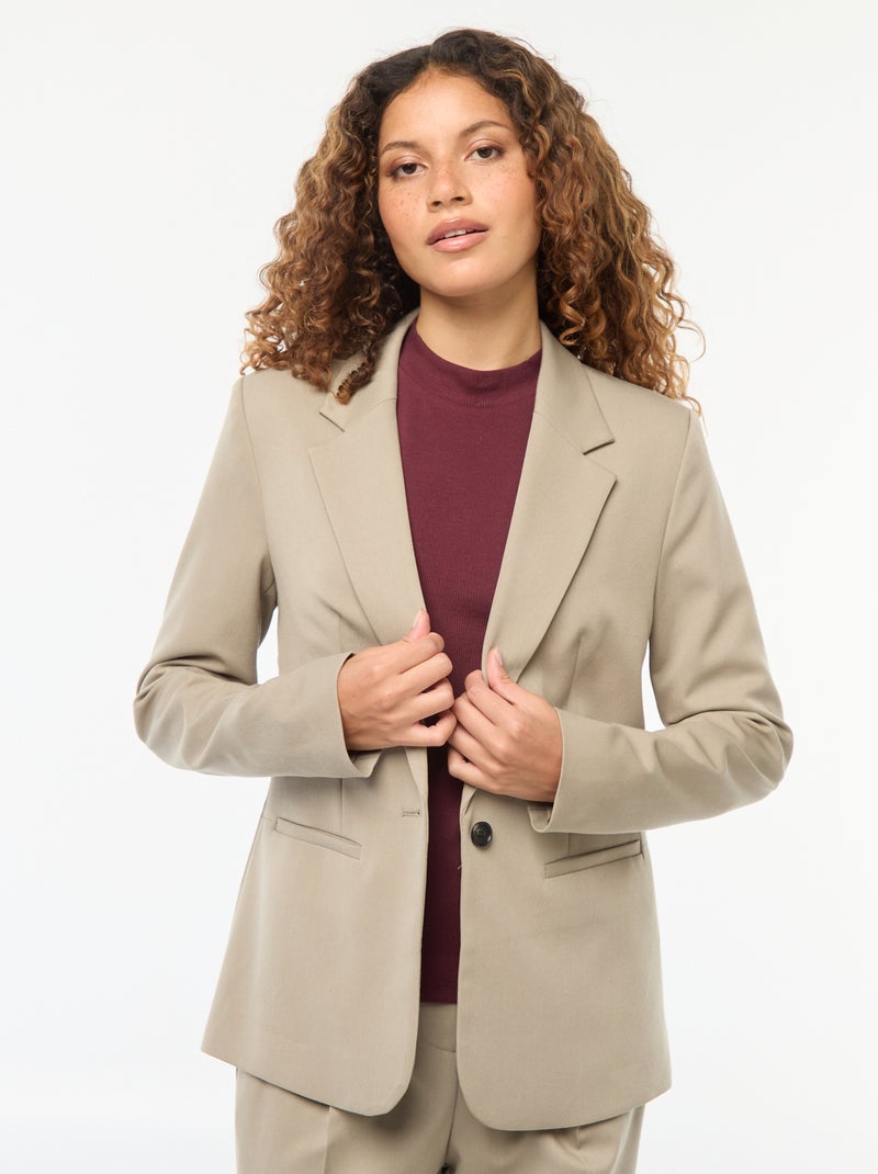 Chaqueta sastre de manga larga Verde - Kiabi