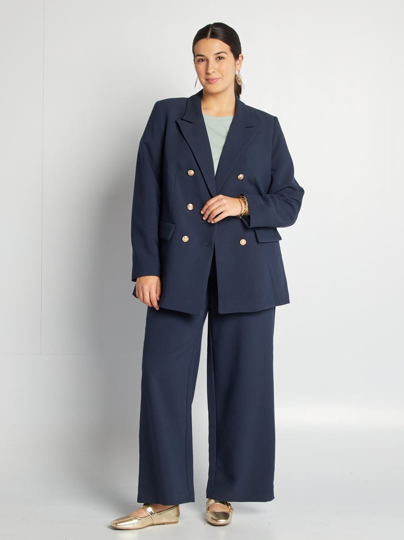 Chaqueta sastre largo medio AZUL - Kiabi