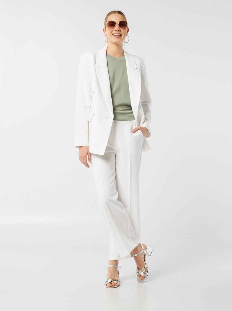 Chaqueta sastre midi blanco - Kiabi