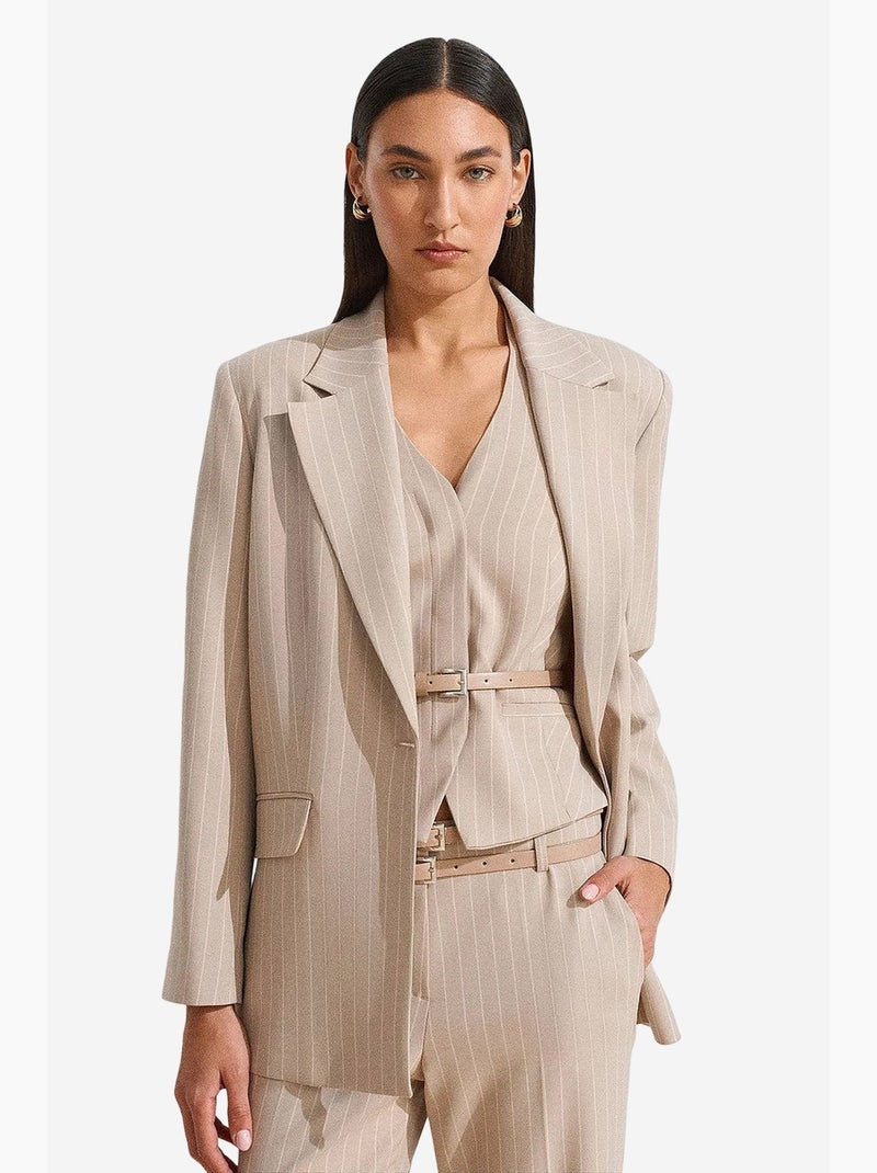 Chaqueta sastre mujer dilvin Beige arcilla - Kiabi