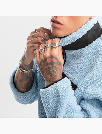 Chaqueta sherpa hombre lifestyle hombre azure