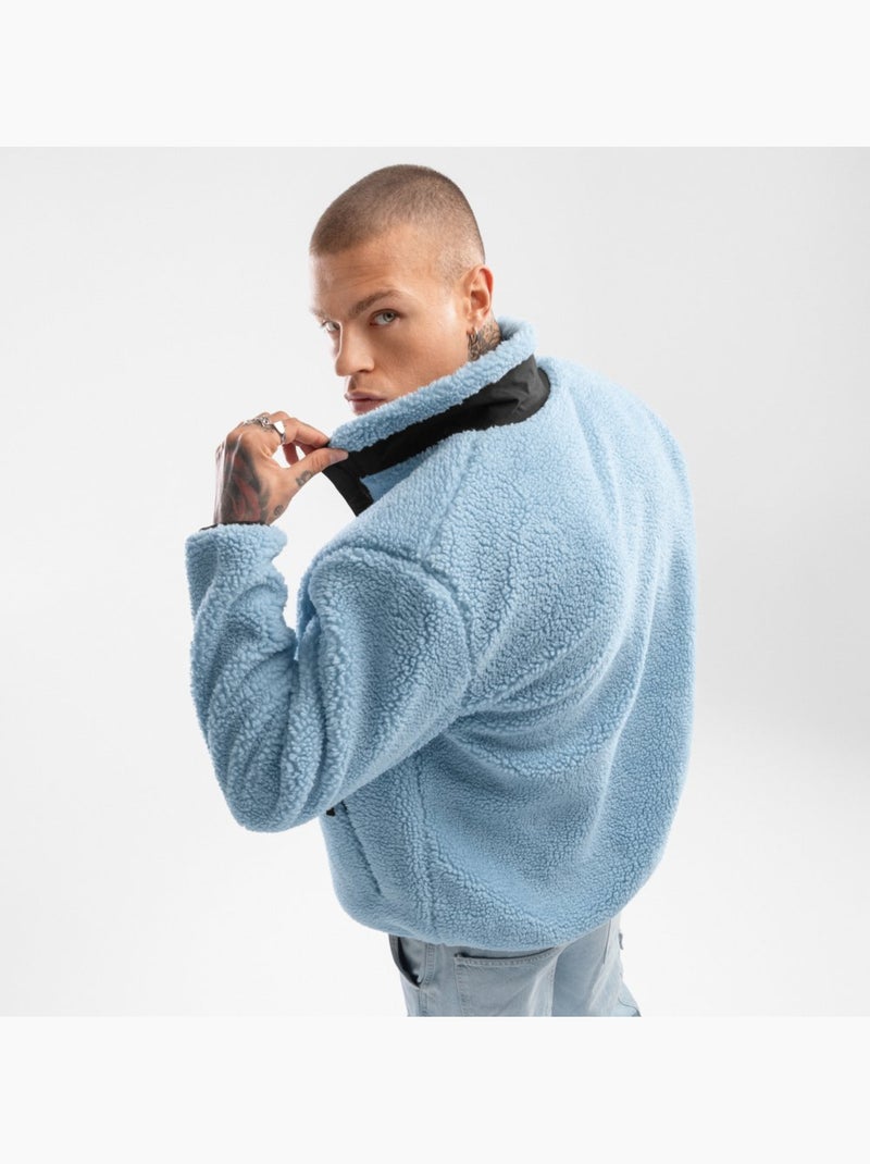 Chaqueta sherpa hombre lifestyle hombre azure Azul - Kiabi