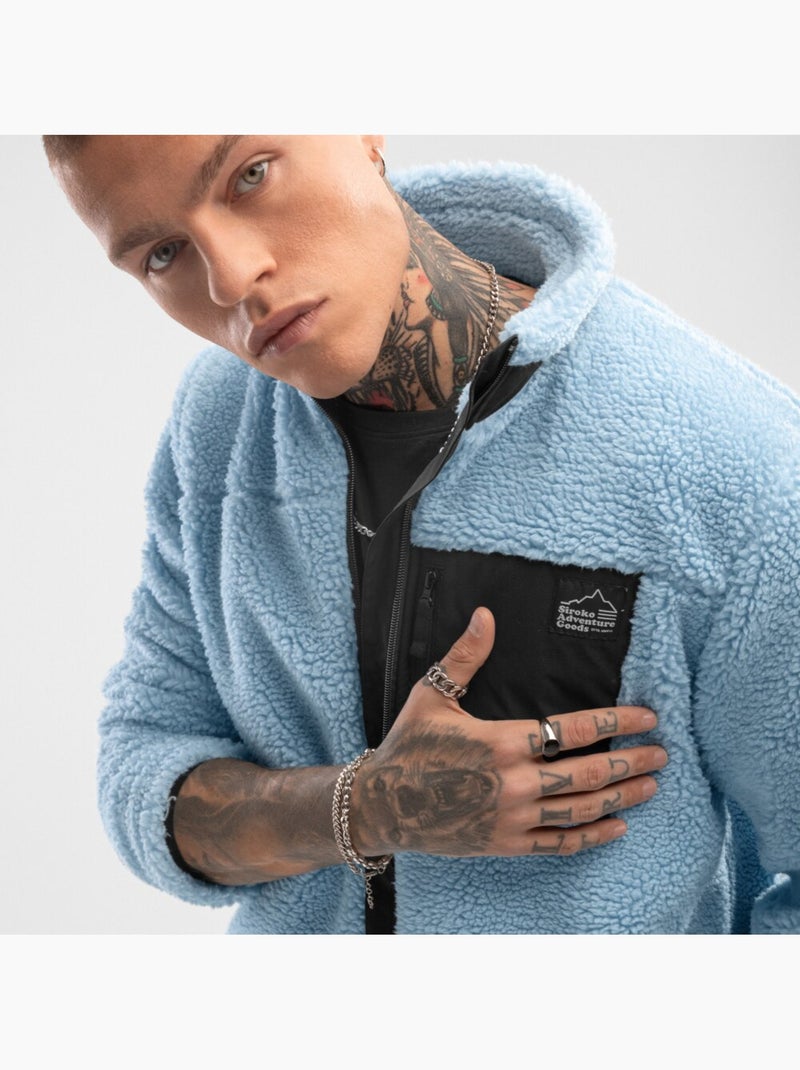Chaqueta sherpa hombre lifestyle hombre azure Azul - Kiabi