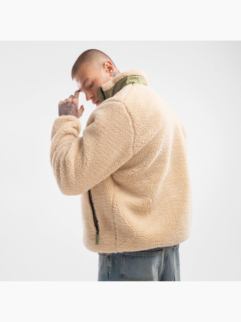 Chaqueta sherpa hombre lifestyle hombre walnut Beige - Kiabi
