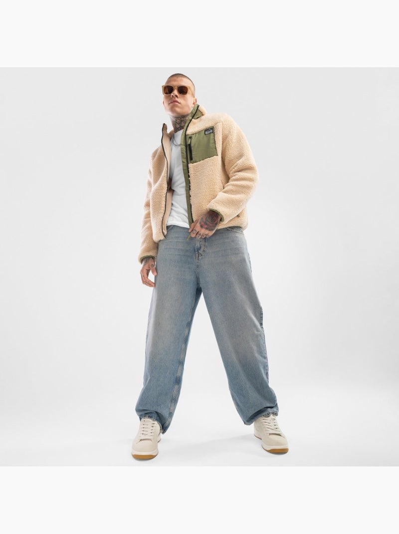 Chaqueta sherpa hombre lifestyle hombre walnut Beige - Kiabi