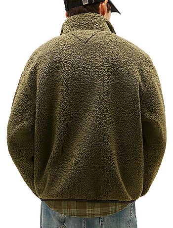 Chaqueta sherpa hombre tommy hilfiger con insignia