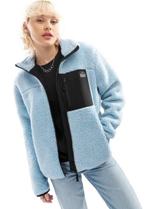 Chaqueta sherpa mujer lifestyle mujer azure-w - Kiabi Chaqueta sherpa mujer lifestyle mujer azure-w - Kiabi