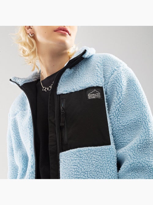 Chaqueta sherpa mujer lifestyle mujer azure-w - Kiabi Chaqueta sherpa mujer lifestyle mujer azure-w - Kiabi