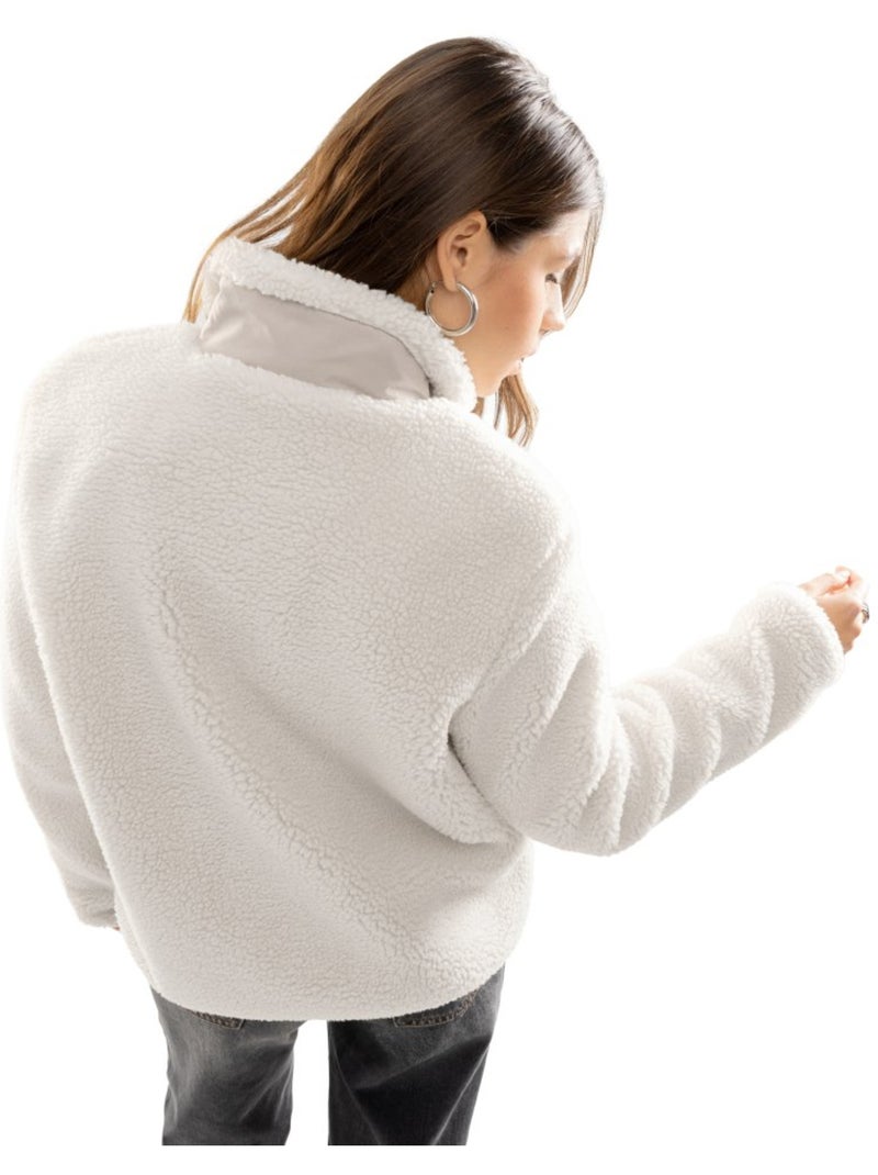 Chaqueta sherpa mujer lifestyle mujer inari-w Beige - Kiabi