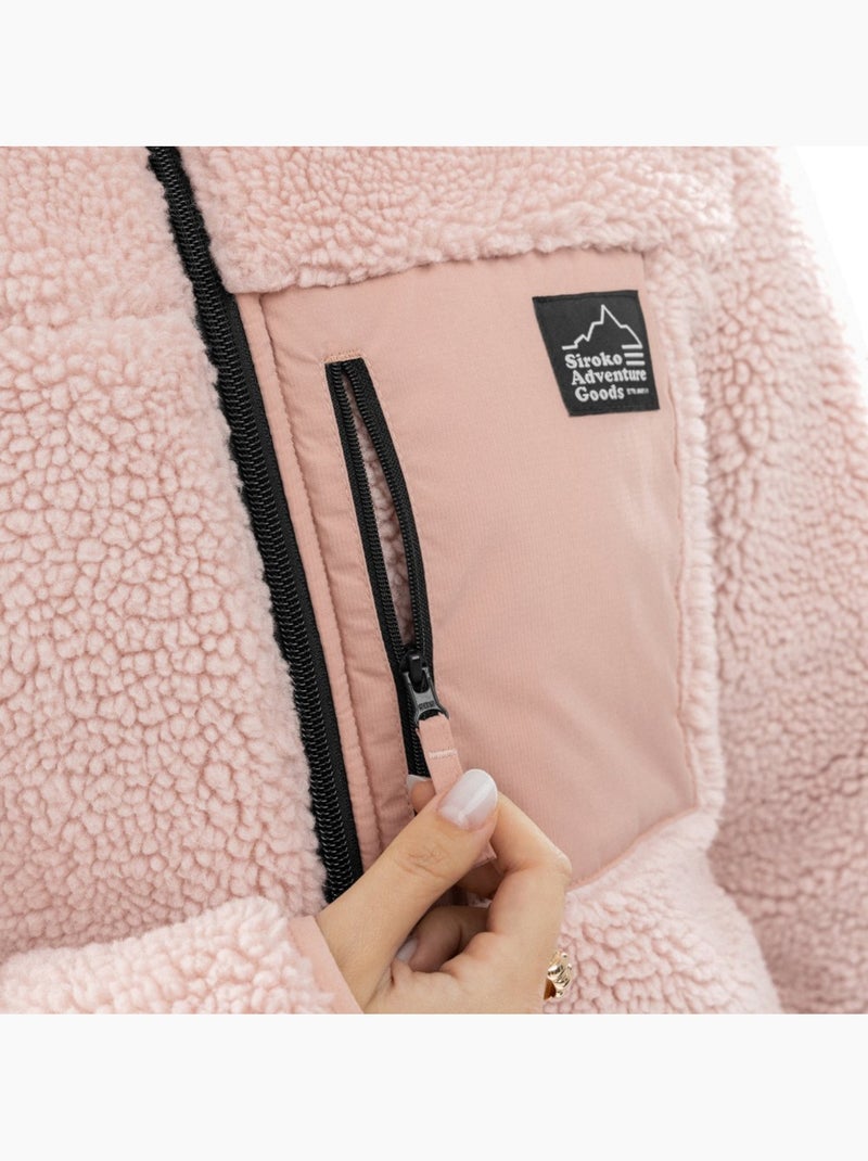 Chaqueta sherpa mujer lifestyle mujer madryn-w Rosa - Kiabi