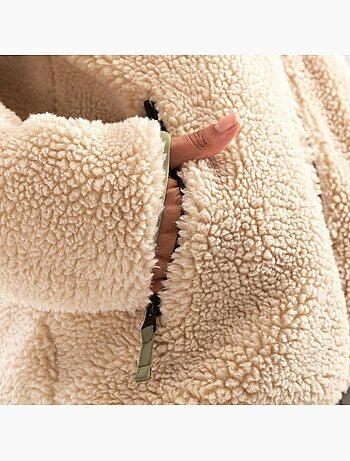 Chaqueta sherpa mujer lifestyle mujer walnut-w