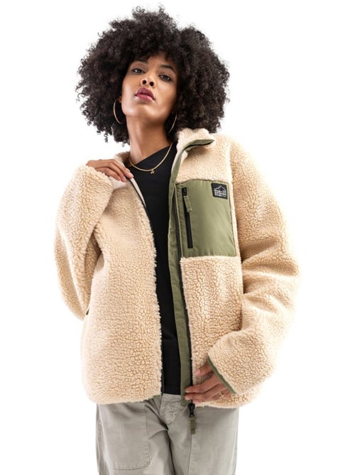 Chaqueta sherpa mujer lifestyle mujer walnut-w - Kiabi Chaqueta sherpa mujer lifestyle mujer walnut-w - Kiabi