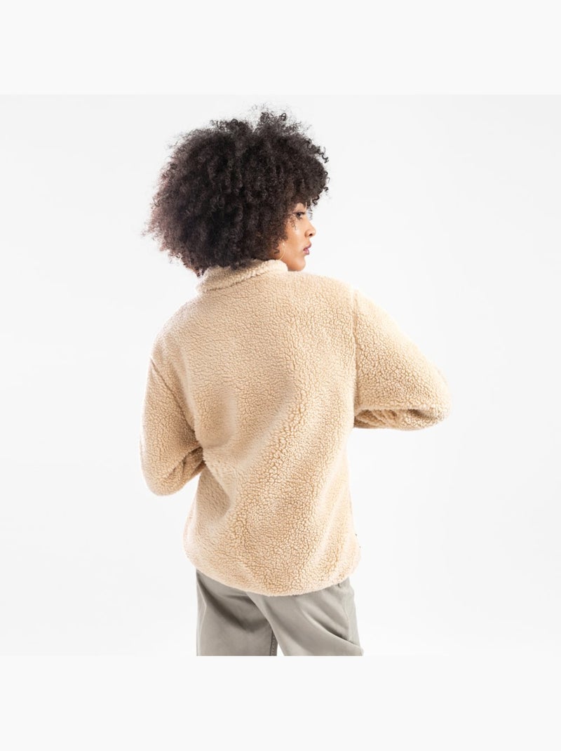 Chaqueta sherpa mujer lifestyle mujer walnut-w Beige - Kiabi