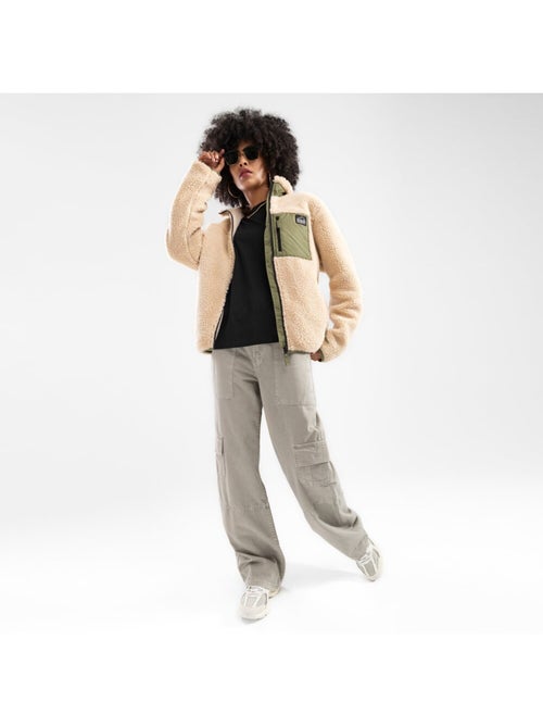Chaqueta sherpa mujer lifestyle mujer walnut-w - Kiabi Chaqueta sherpa mujer lifestyle mujer walnut-w - Kiabi