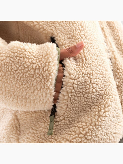 Chaqueta sherpa mujer lifestyle mujer walnut-w - Kiabi Chaqueta sherpa mujer lifestyle mujer walnut-w - Kiabi
