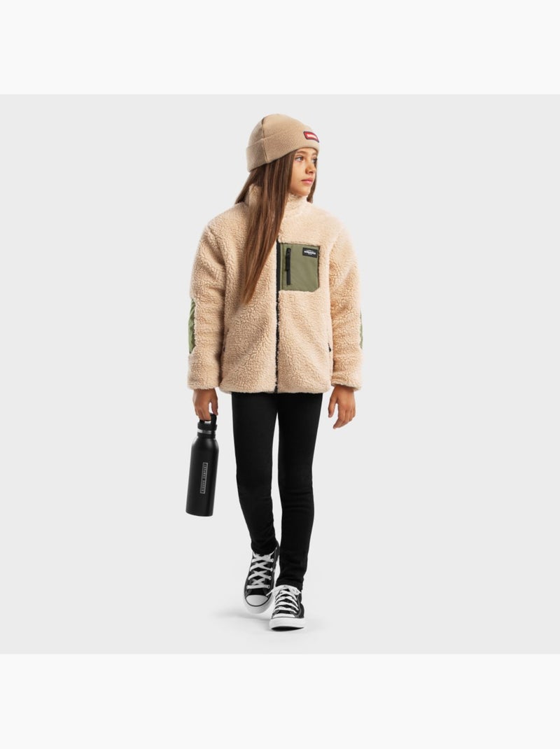 Chaqueta sherpa niña lifestyle niños y niñas spirit-g Beige - Kiabi