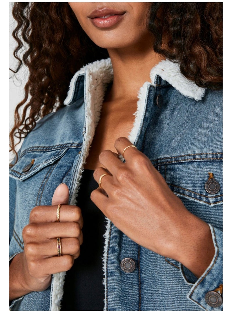 Chaqueta sherpa vaquera Noisy May Azul - Kiabi