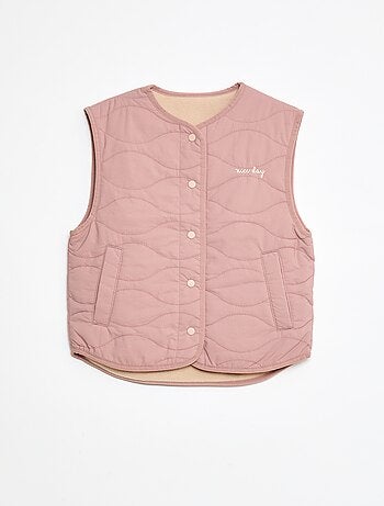 Chaqueta sin mangas acolchada y reversible