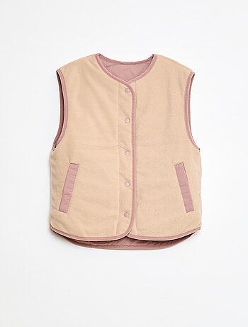 Chaqueta sin mangas acolchada y reversible