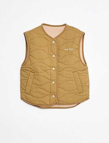Chaqueta sin mangas acolchada y reversible