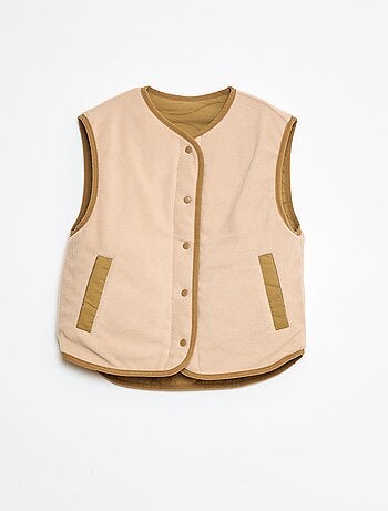Chaqueta sin mangas acolchada y reversible