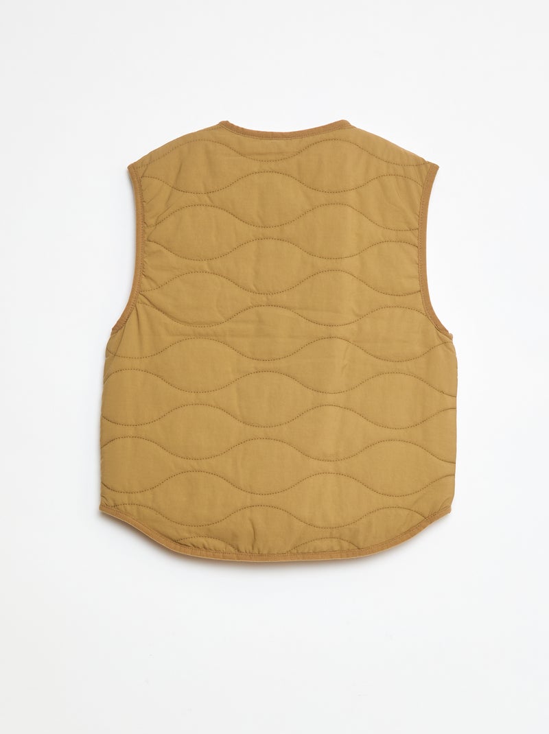 Chaqueta sin mangas acolchada y reversible Verde - Kiabi