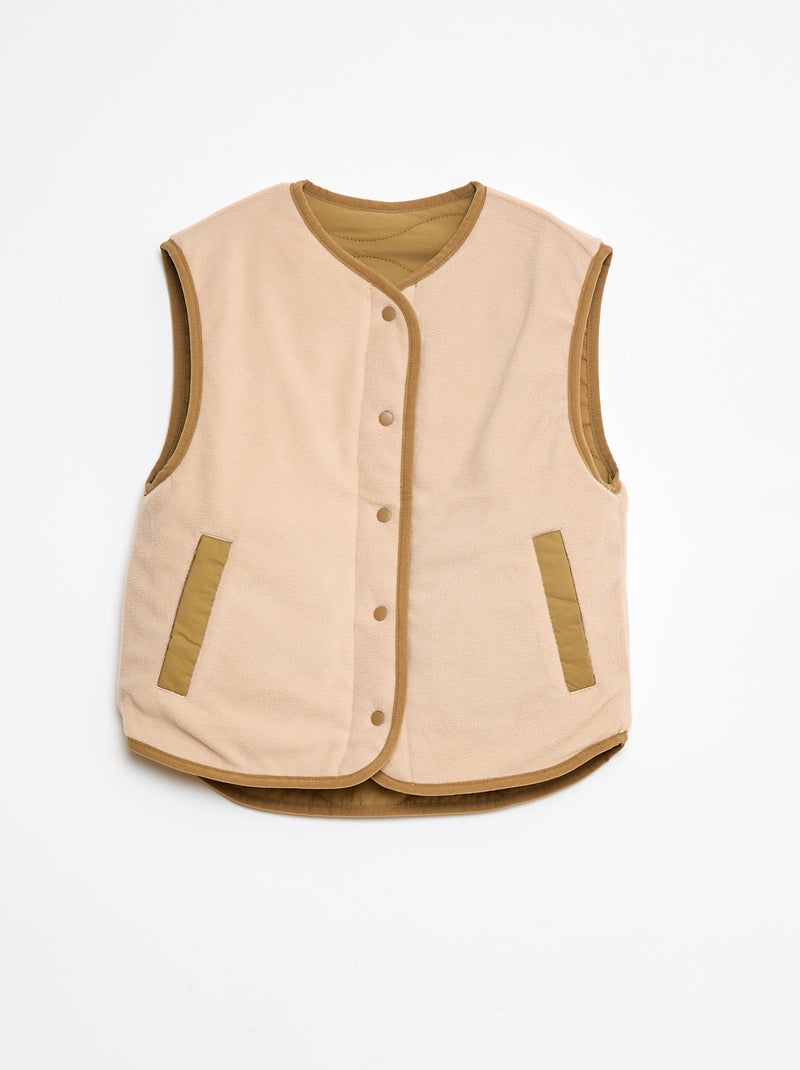 Chaqueta sin mangas acolchada y reversible Verde - Kiabi