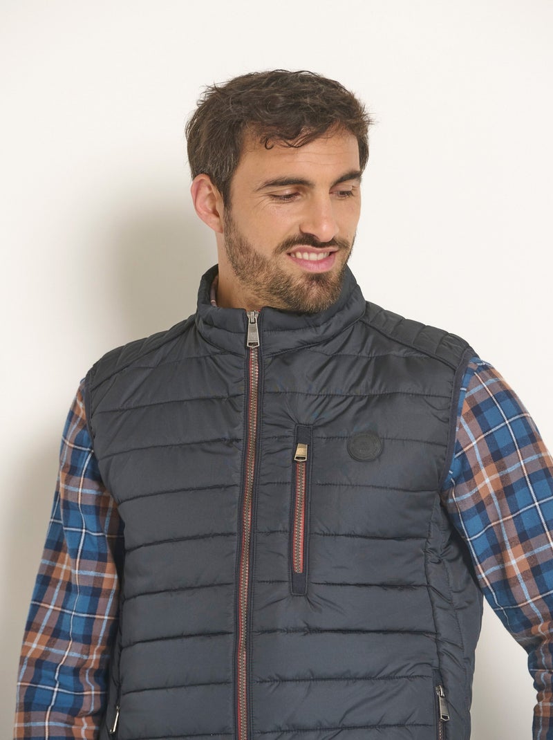 Chaqueta sin mangas con cremallera repelente al agua - AFIBEL Negro - Kiabi