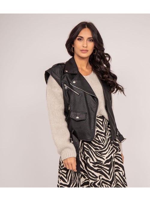 Chaqueta sin mangas de polipiel UMOT - Kiabi