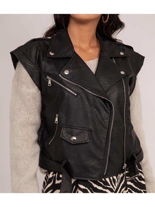 Chaqueta sin mangas de polipiel UMOT - Kiabi