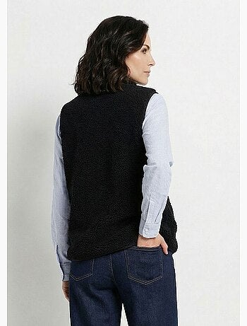 Chaqueta sin mangas de sherpa con interior aterciopelado. - Afibel