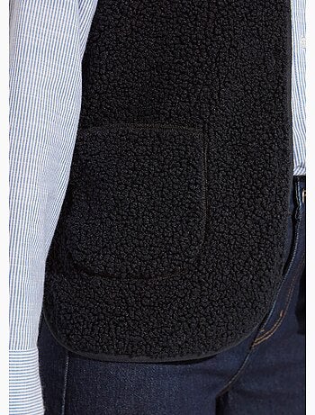 Chaqueta sin mangas de sherpa con interior aterciopelado. - Afibel