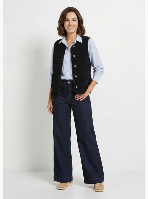 Chaqueta sin mangas de sherpa con interior aterciopelado. - Afibel - Kiabi