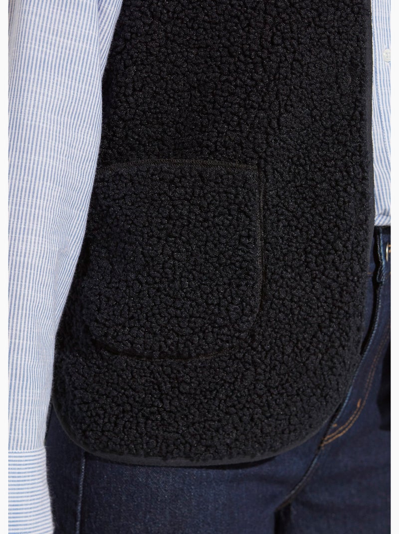 Chaqueta sin mangas de sherpa con interior aterciopelado. - Afibel Azul marino - Kiabi