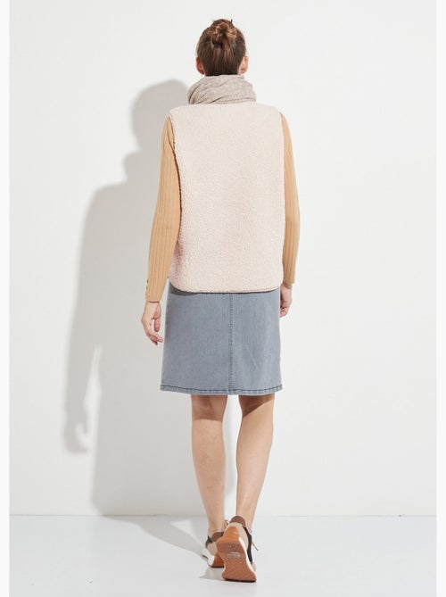 Chaqueta sin mangas de sherpa con interior aterciopelado. - Afibel - Kiabi