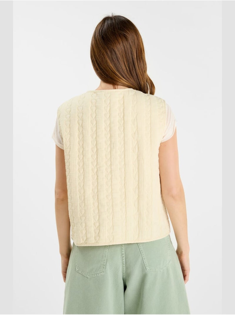 Chaqueta sin mangas gudra Blanco - Kiabi