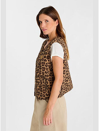 Chaqueta sin mangas gudro