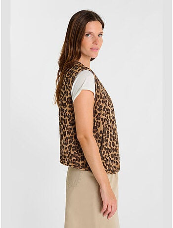 Chaqueta sin mangas gudro