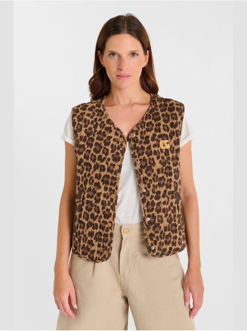 Chaqueta sin mangas gudro Beige - Kiabi