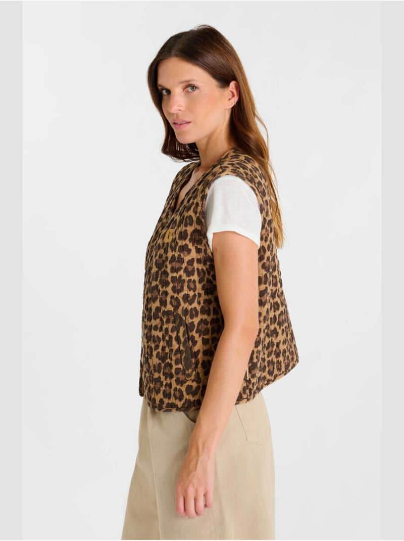 Chaqueta sin mangas gudro Beige - Kiabi
